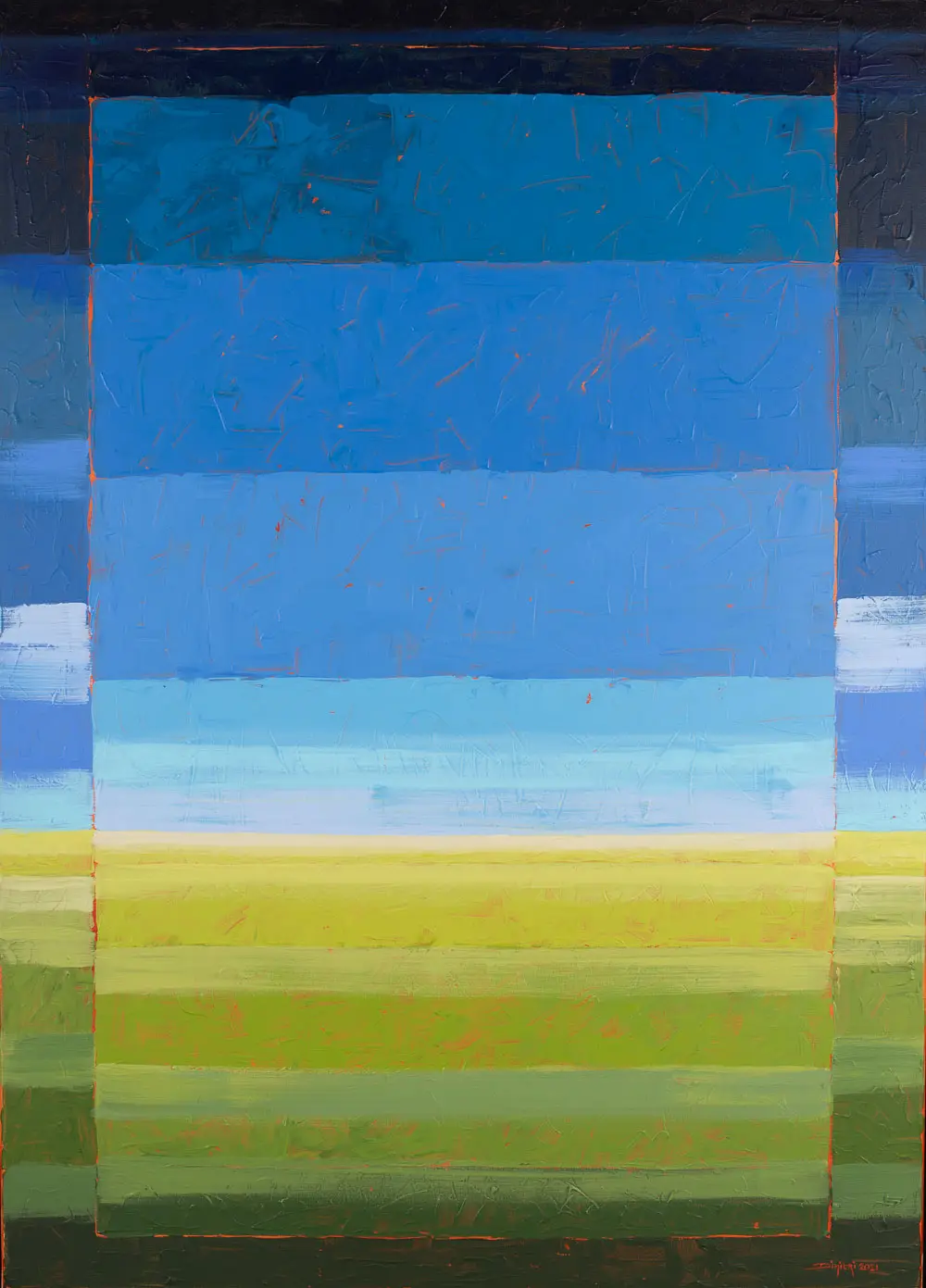 Abstract schilderij van Aberdeen door kunstschilder Dimitri Habich