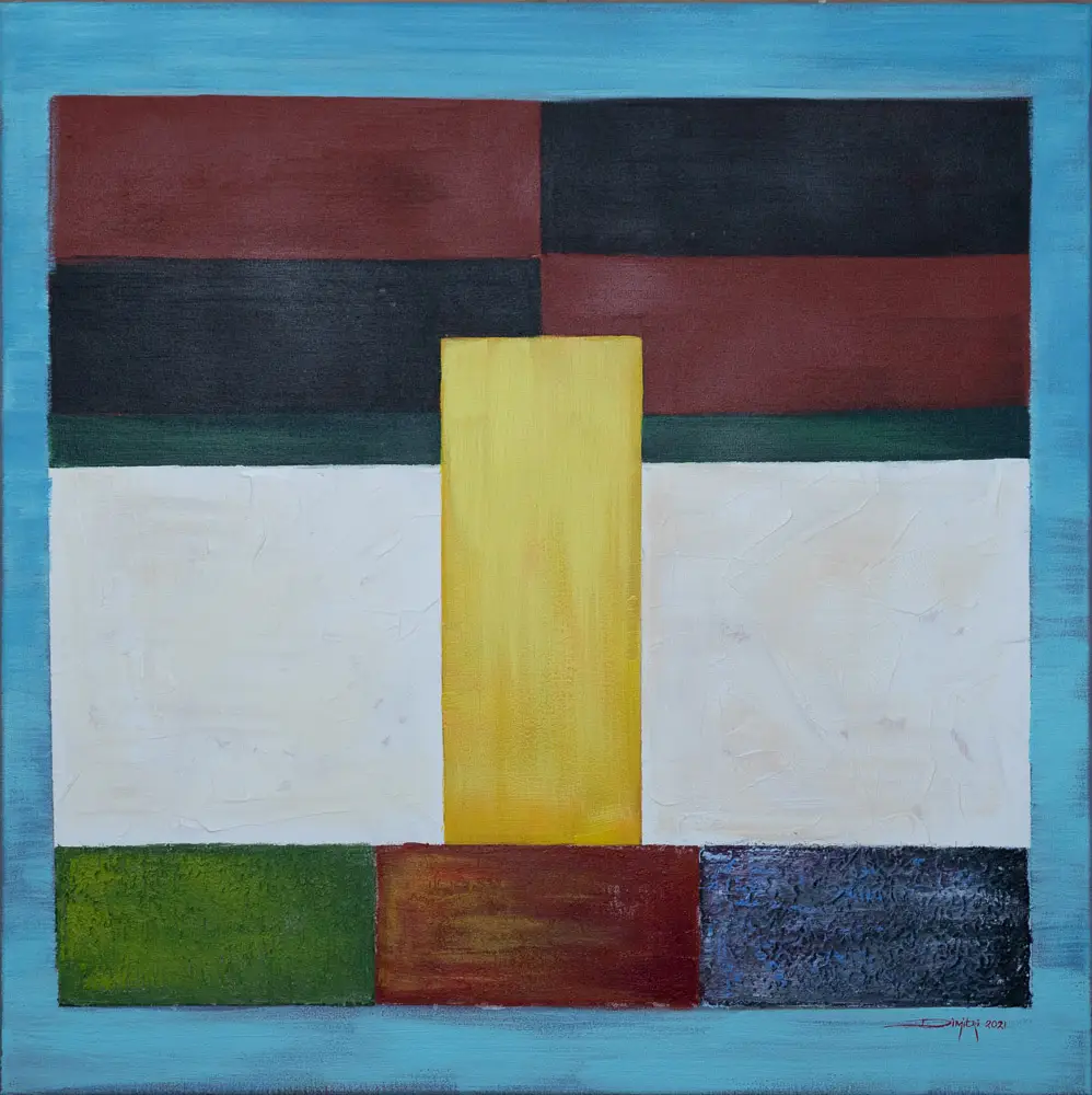 Abstract schilderij Thuis