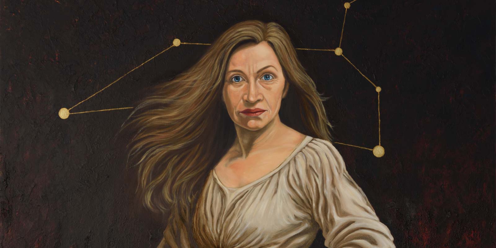 Detail van het schilderij Leeuwin door kunstschilder Dimitri Habich. Hier een uitsnede van het schilderij voor homepage